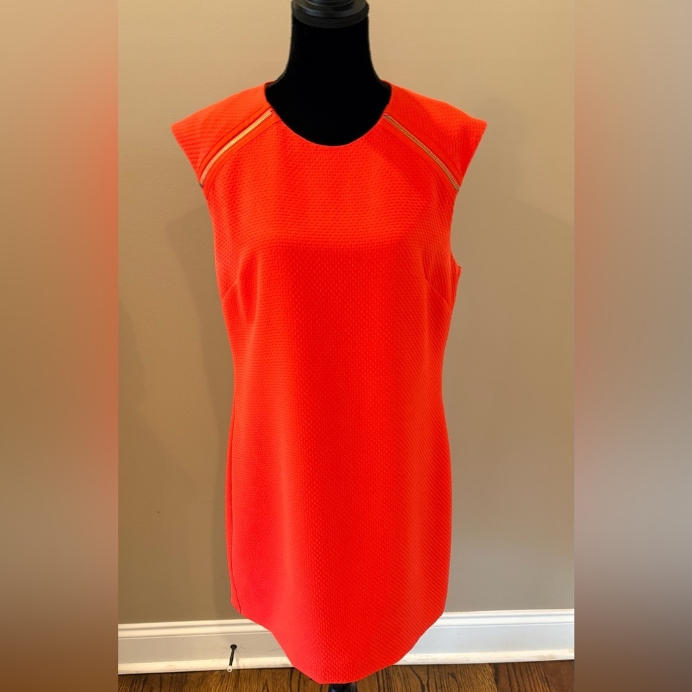 Women’s TED BAKER London coral quilted shift dress- Size 5 - Picture 2 of 7